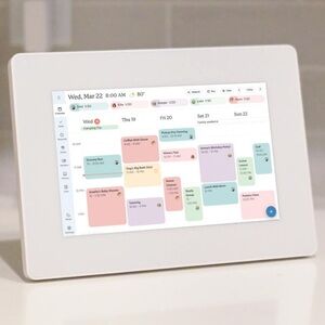 White Digital Calendar Display